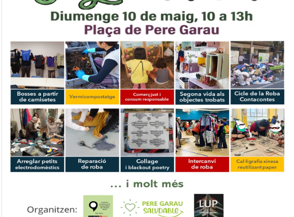La plaça Pere Garau acull la I Fira Segona Vida amb activitats per reutilitzar, reparar i crear