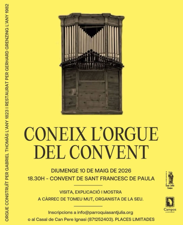 Campos obre les portes a un tresor sonor amb “Coneix l’orgue del Convent”