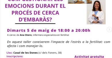 El Casal de les Dones acull un taller sobre la gestió emocional en la cerca d’embaràs