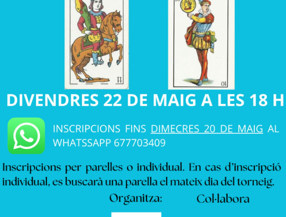 La Plaça Patins acollirà el seu primer Torneig de Truc amb una jornada de convivència i joc popular