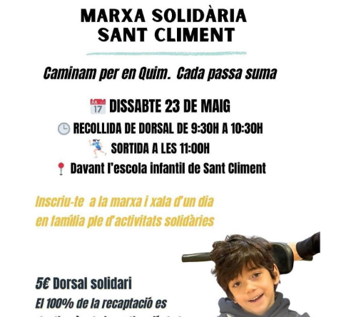 Sant Climent acollirà una gran marxa solidària per en Quim amb recorregut pel Camí de Sa Forana