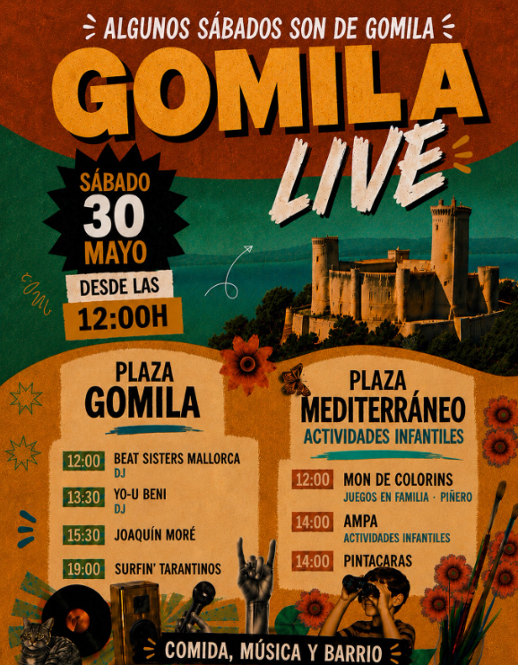 Gomila tornarà a omplir-se de música, activitats i ambient de barri amb una nova edició de “Gomila Live”