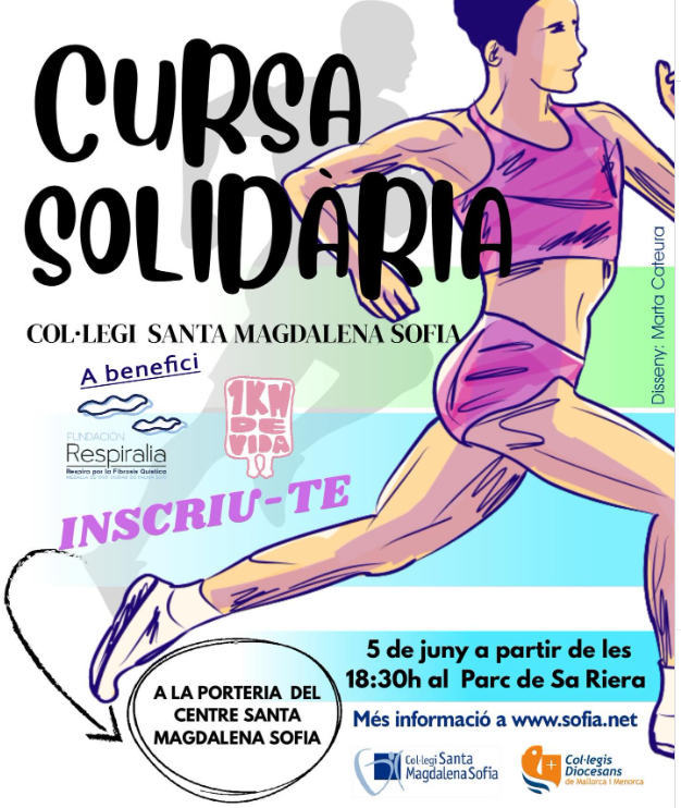 El Col·legi Santa Mònica Sofia impulsarà una cursa solidària a Palma a benefici d’Un KM de Vida i Respiralia