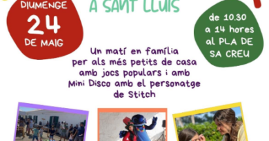 Sant Lluís celebrarà una matinal infantil plena de jocs, música i diversió en família