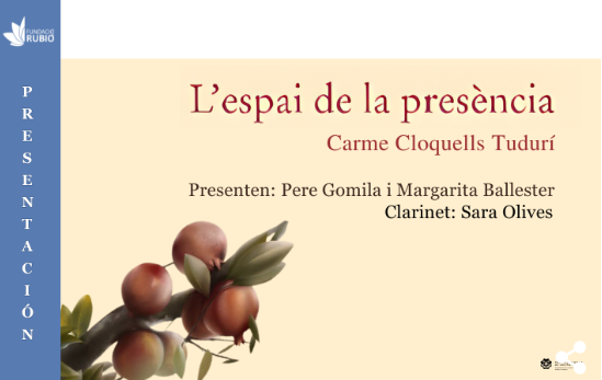 La poesia i la música es troben a la presentació de L’espai de la presència, de Carme Cloquells Tudurí