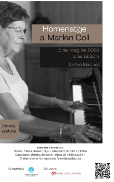 L’Orfeó Maonès retrà homenatge a Marlén Coll amb un concert especial a Maó