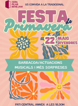 El CEPA Pilar Benejam celebrarà la seva tradicional Festa de Primavera amb música, barbacoa i activitats