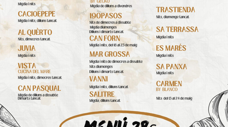 Formentera celebra les seves Setmanes Gastronòmiques amb menús especials a 28 euros