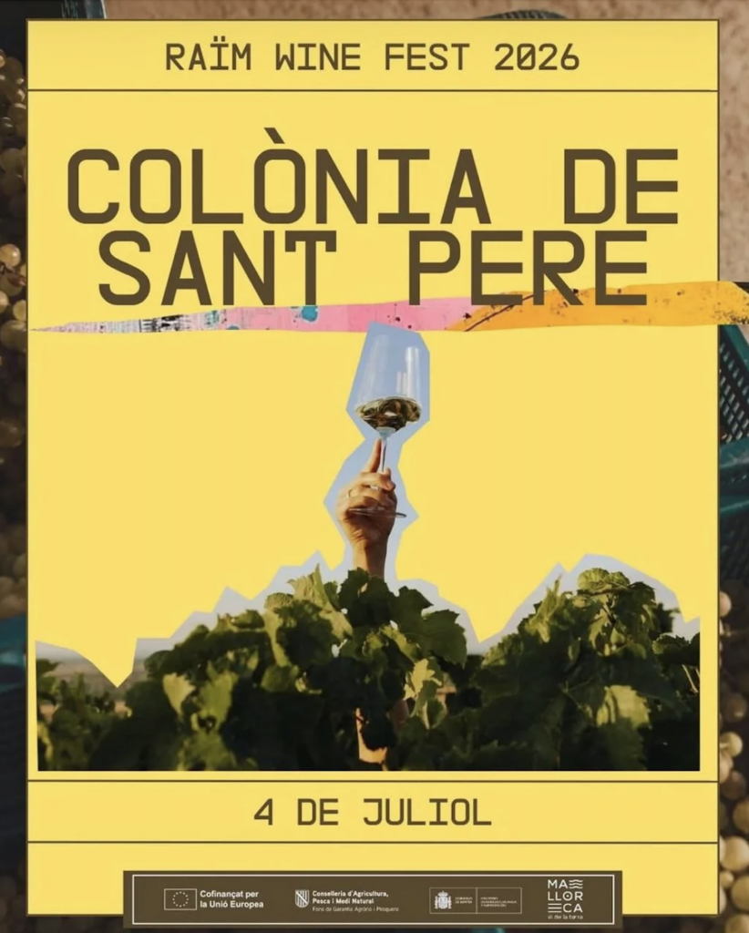 El Raïm Wine Fest arribarà per primera vegada a la Colònia de Sant Pere amb una gran festa dedicada al vi mallorquí
