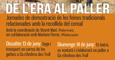 Santa Eulària recupera les feines tradicionals de la collita amb les jornades «De l’era al paller»