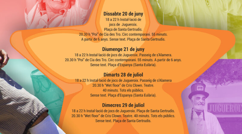 «Cultura d’Estiu» torna a omplir Santa Eulària de circ, humor i jocs per a tota la família