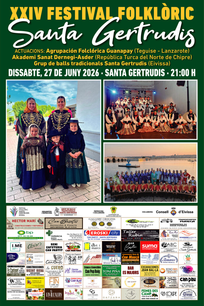 Santa Gertrudis reunirà cultures de tres països al XXIV Festival Folklòric Internacional