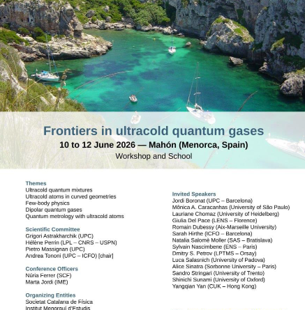 Menorca reunirà experts internacionals en física quàntica a les Trobades Científiques de la Mediterrània