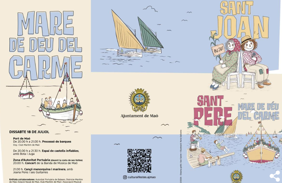 Maó manté vives les seves tradicions marineres amb les festes de Sant Joan, Sant Pere i la Mare de Déu del Carme