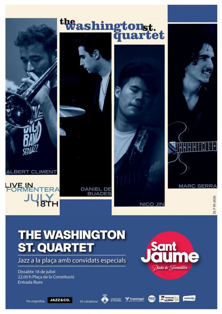 The Washington St. Quartet porta una nit de jazz a la plaça de la Constitució de Formentera