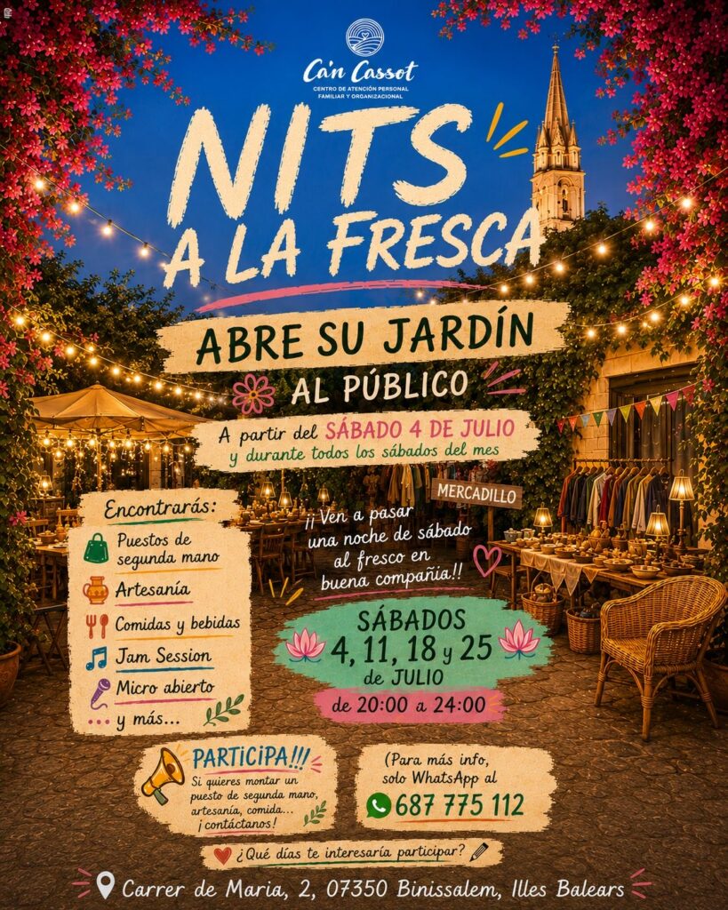 an Cassot obre el seu jardí al públic amb «Nits a la Fresca» a Binissalem