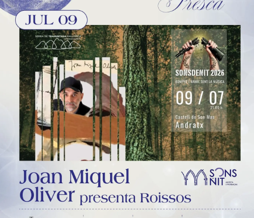 Joan Miquel Oliver presenta Roïssos en directe a les Nits a la Fresca d'Andratx