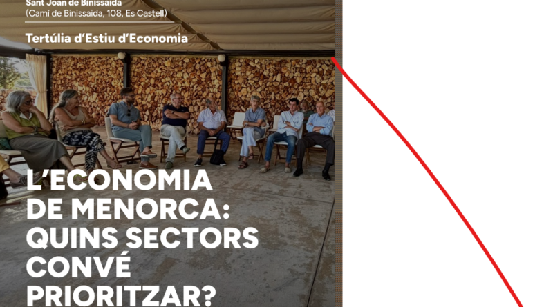 L'IME organitza una nova Tertúlia d'Estiu per debatre el futur de l'economia de Menorca